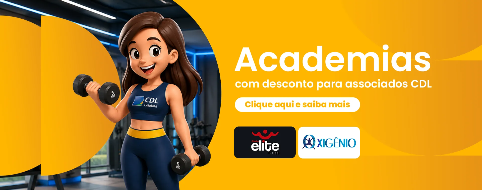 Academias com desconto para associados CDL